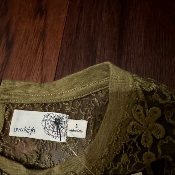 Everleigh Anthropology Olive Green, Lace, Size Small 100% Cotton NWT - Picture 5 of 8